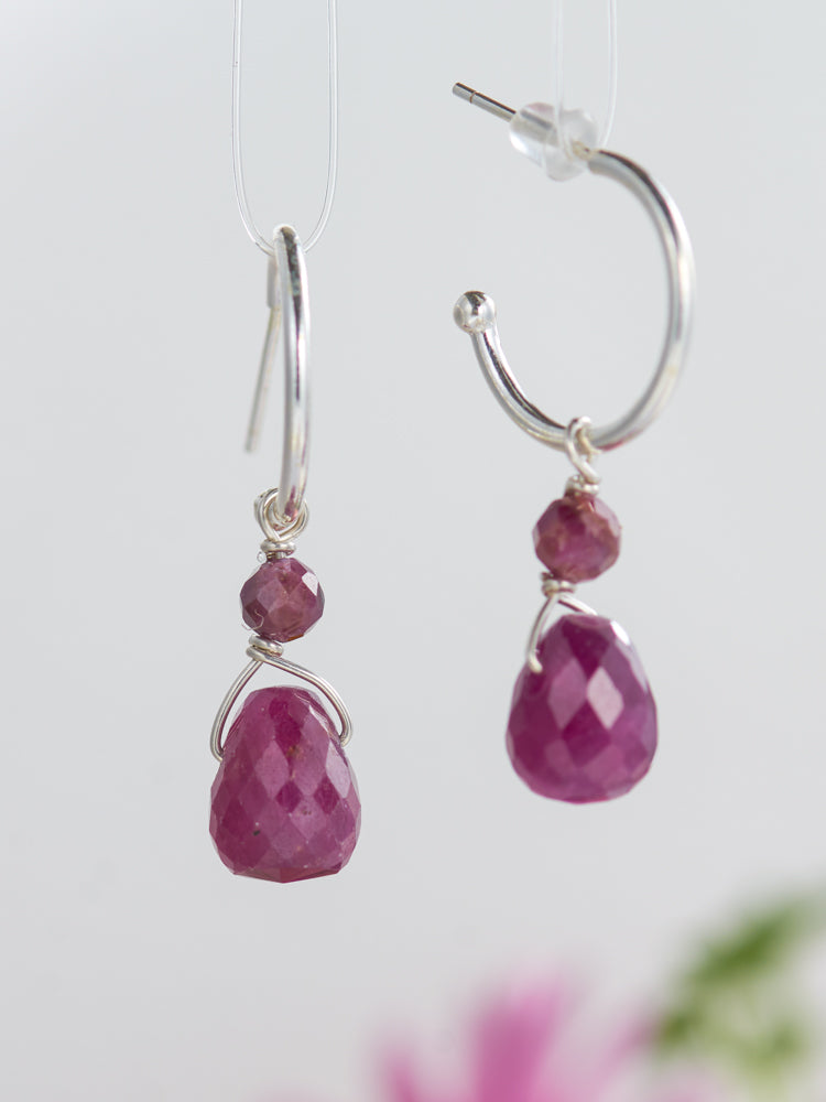ruby earrings