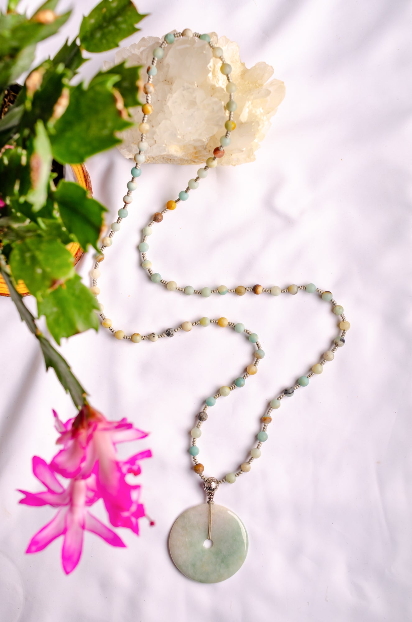jade donut necklace