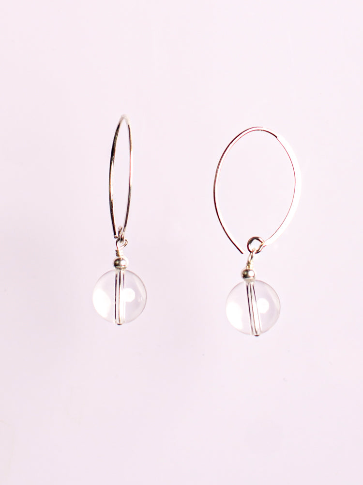 white black simple earrings