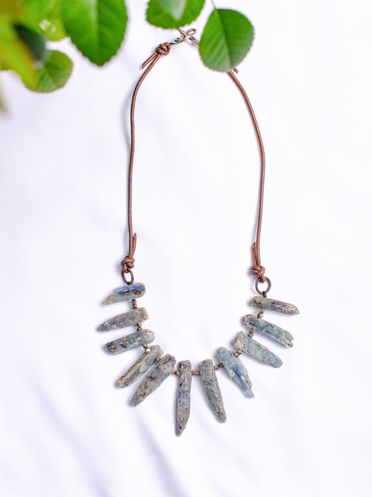 kyanite rock  necklace