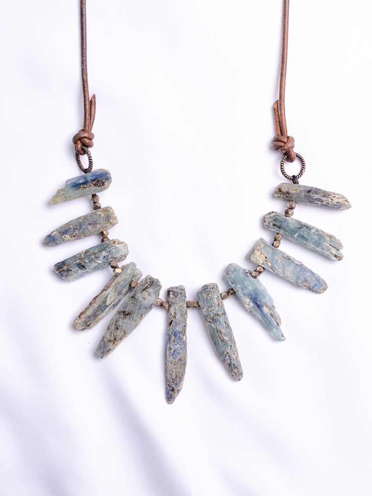 kyanite rock  necklace