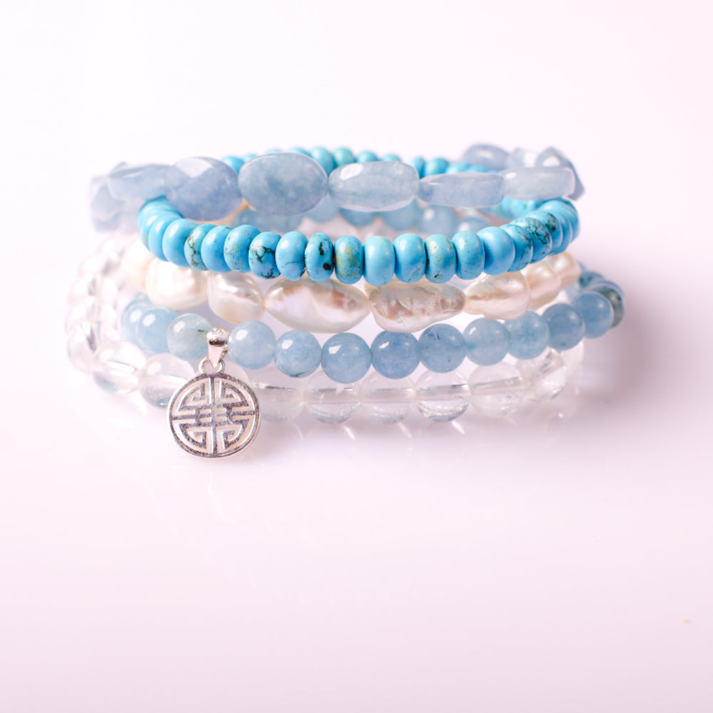calming Sets bracelet & Double Happiness S925charms