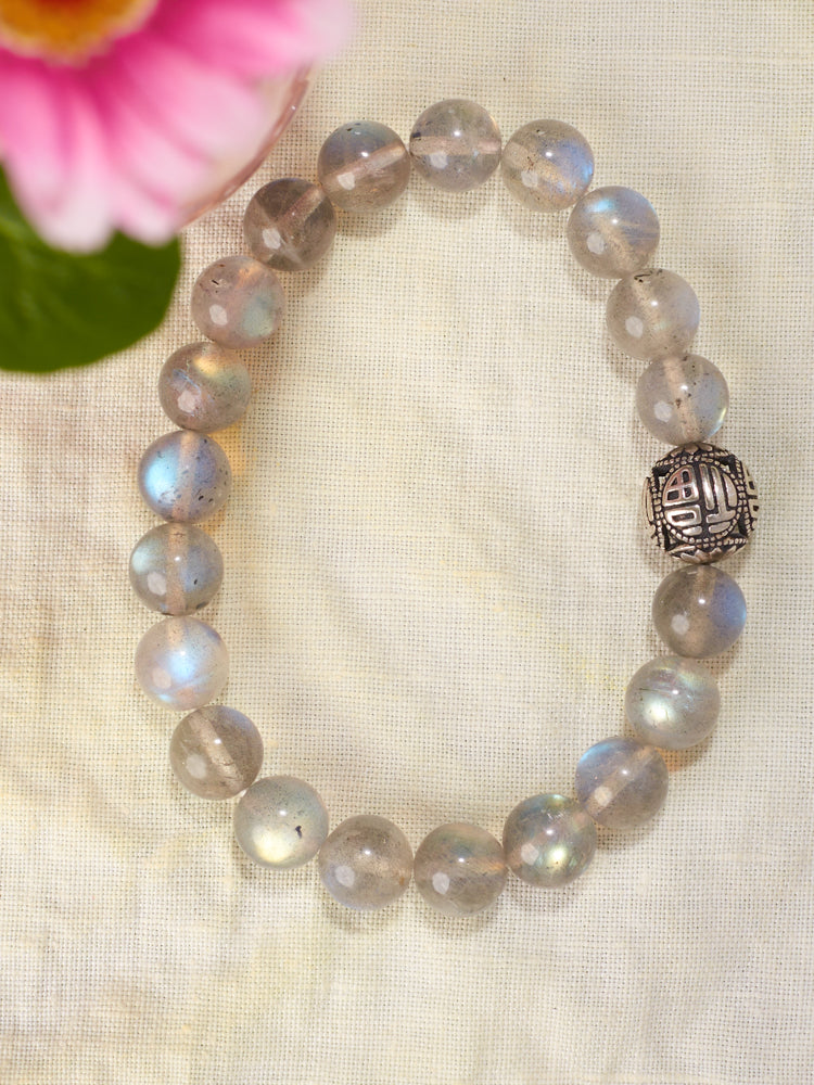 simple bracelet with" longlife " "happiness""fu"