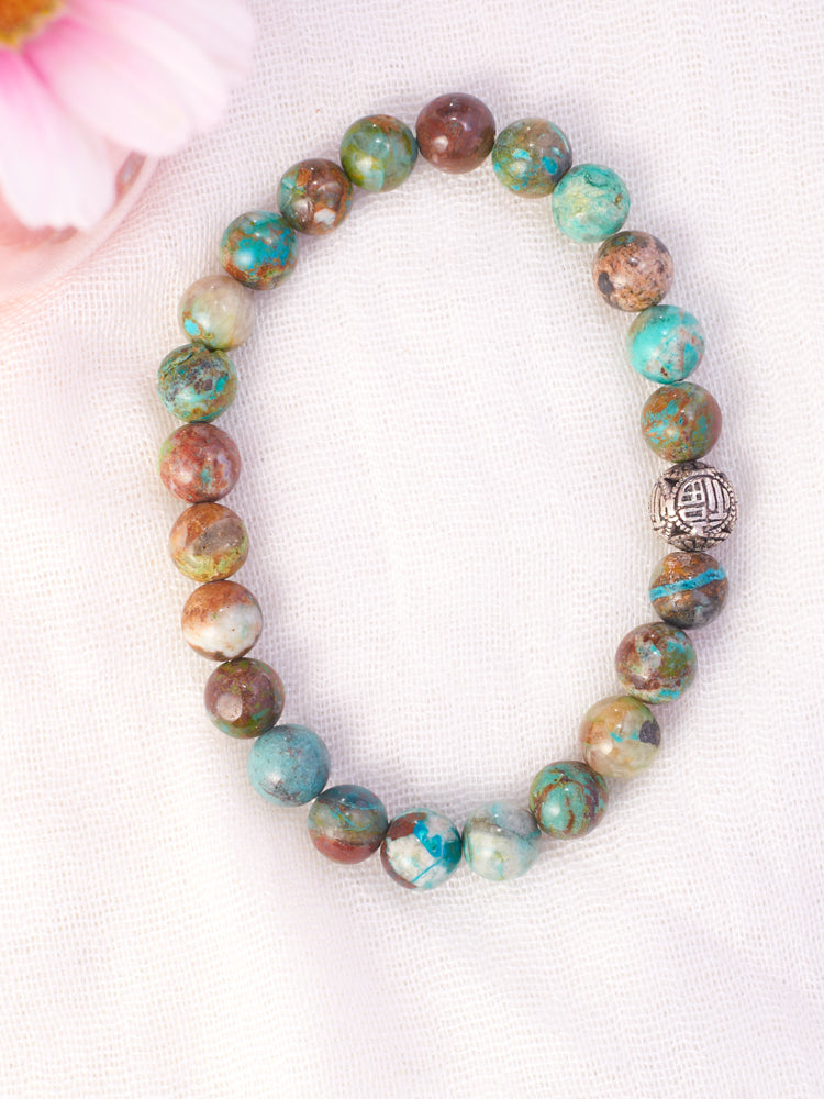 simple bracelet with" longlife " "happiness""fu"