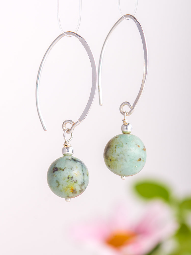 Jasper simple earrings