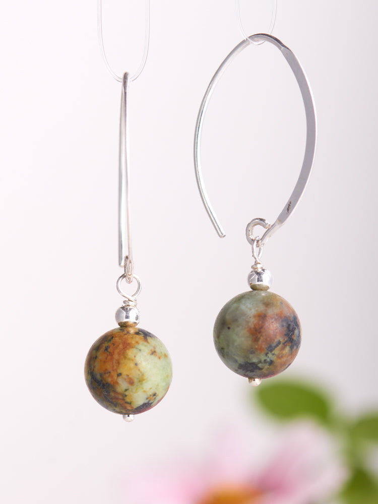 Jasper simple earrings