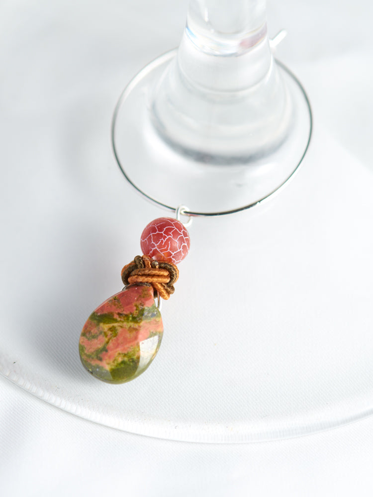 Tear drop wine charms