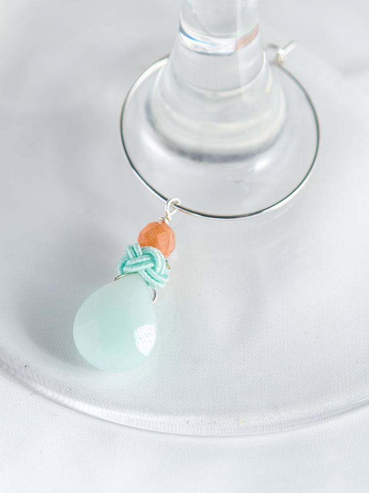 Tear drop wine charms