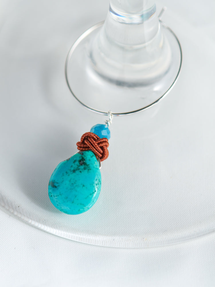 Tear drop wine charms