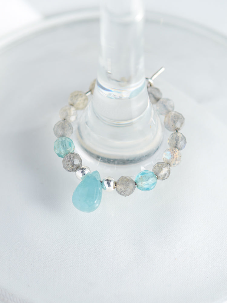 Flower wine charms