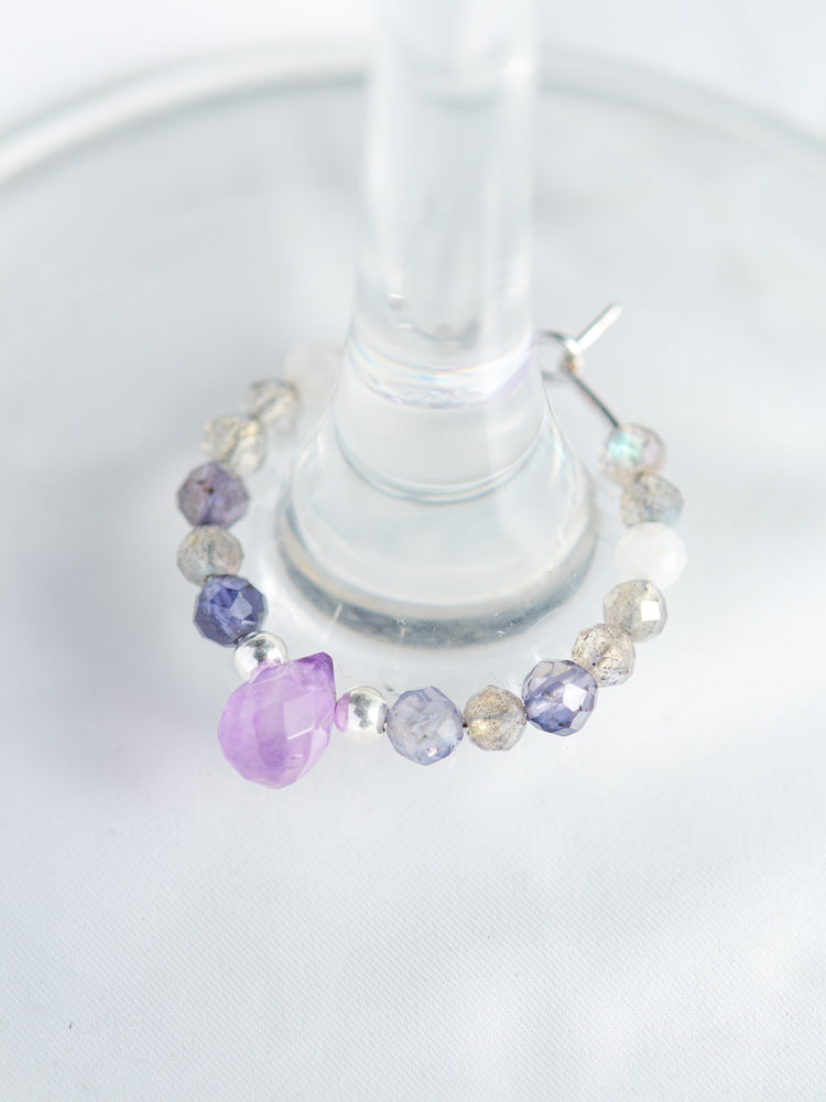 Flower wine charms