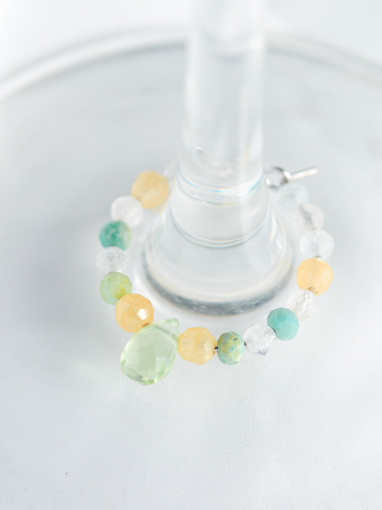 Flower wine charms