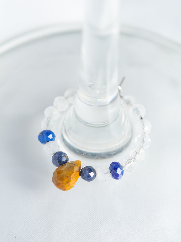Flower wine charms