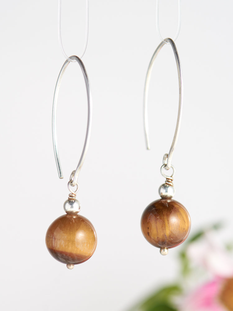 Jasper simple earrings