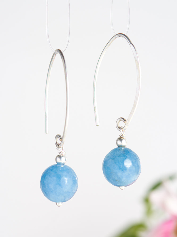 quartz simple earrings