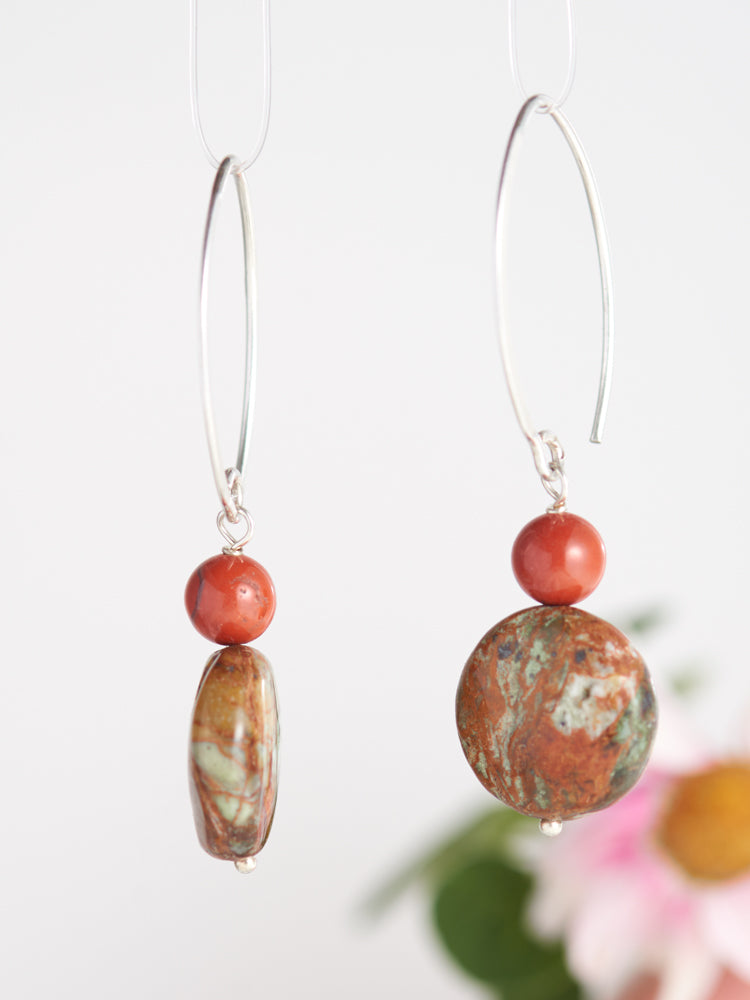 flat simple earrings