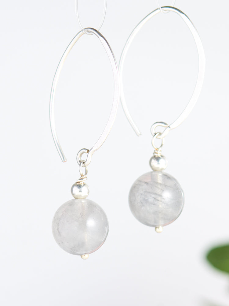 crystal simple earrings