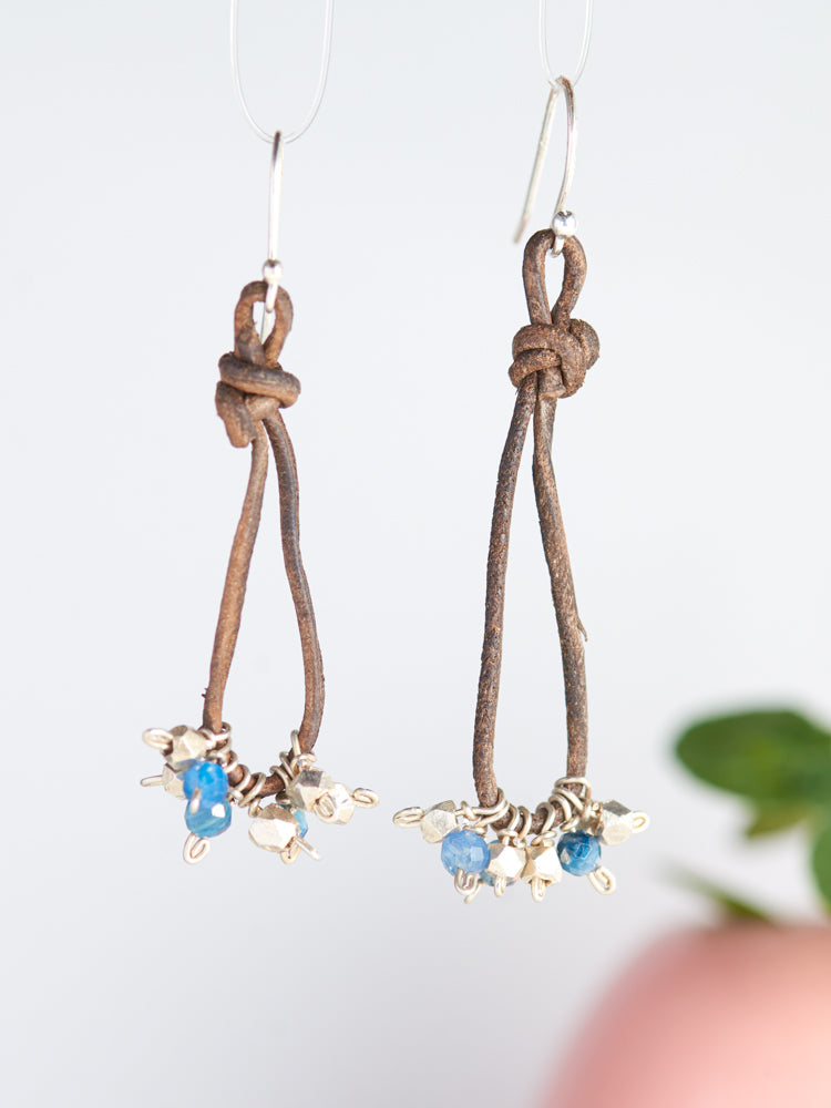 silver & kyanite earrings