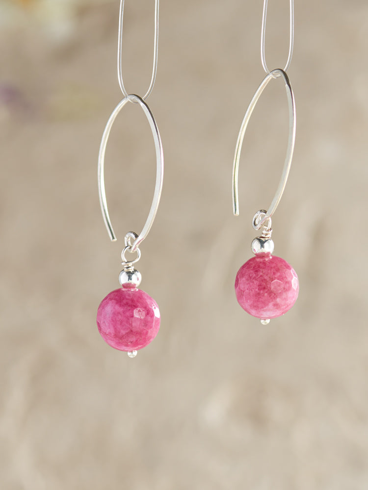 quartz simple earrings