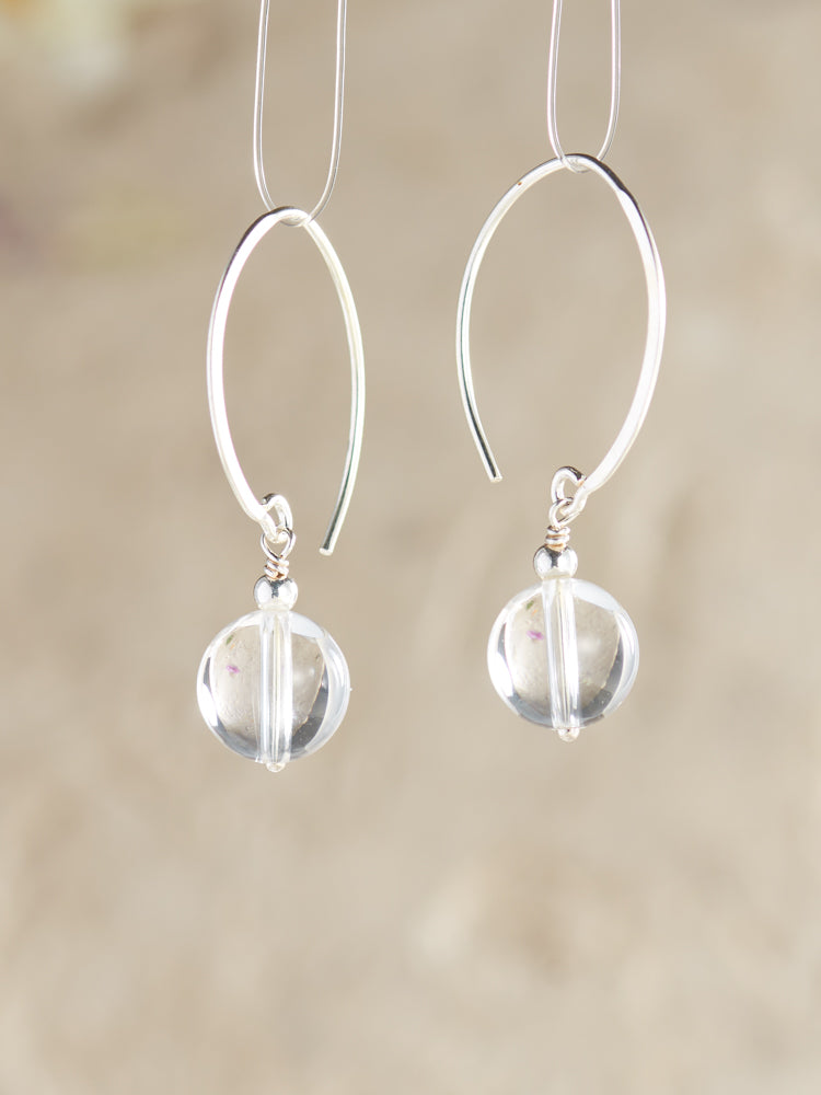 white black simple earrings