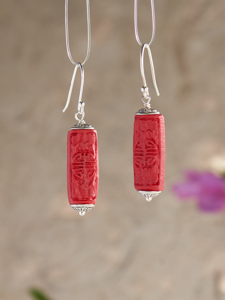 mahjong earrings