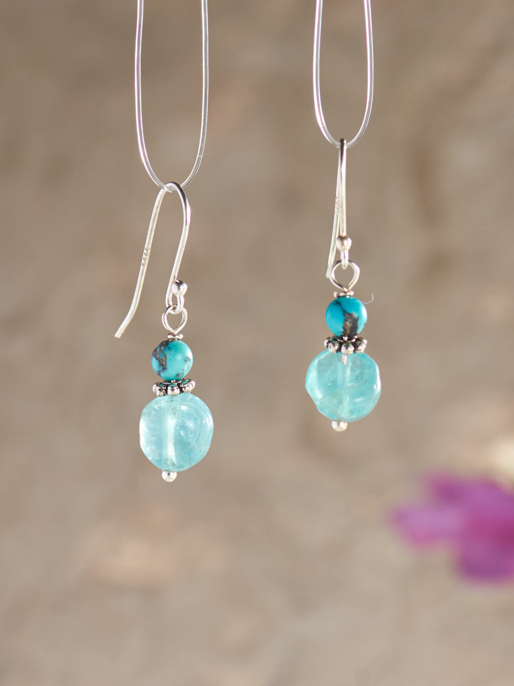 apatite& turquoise earrings