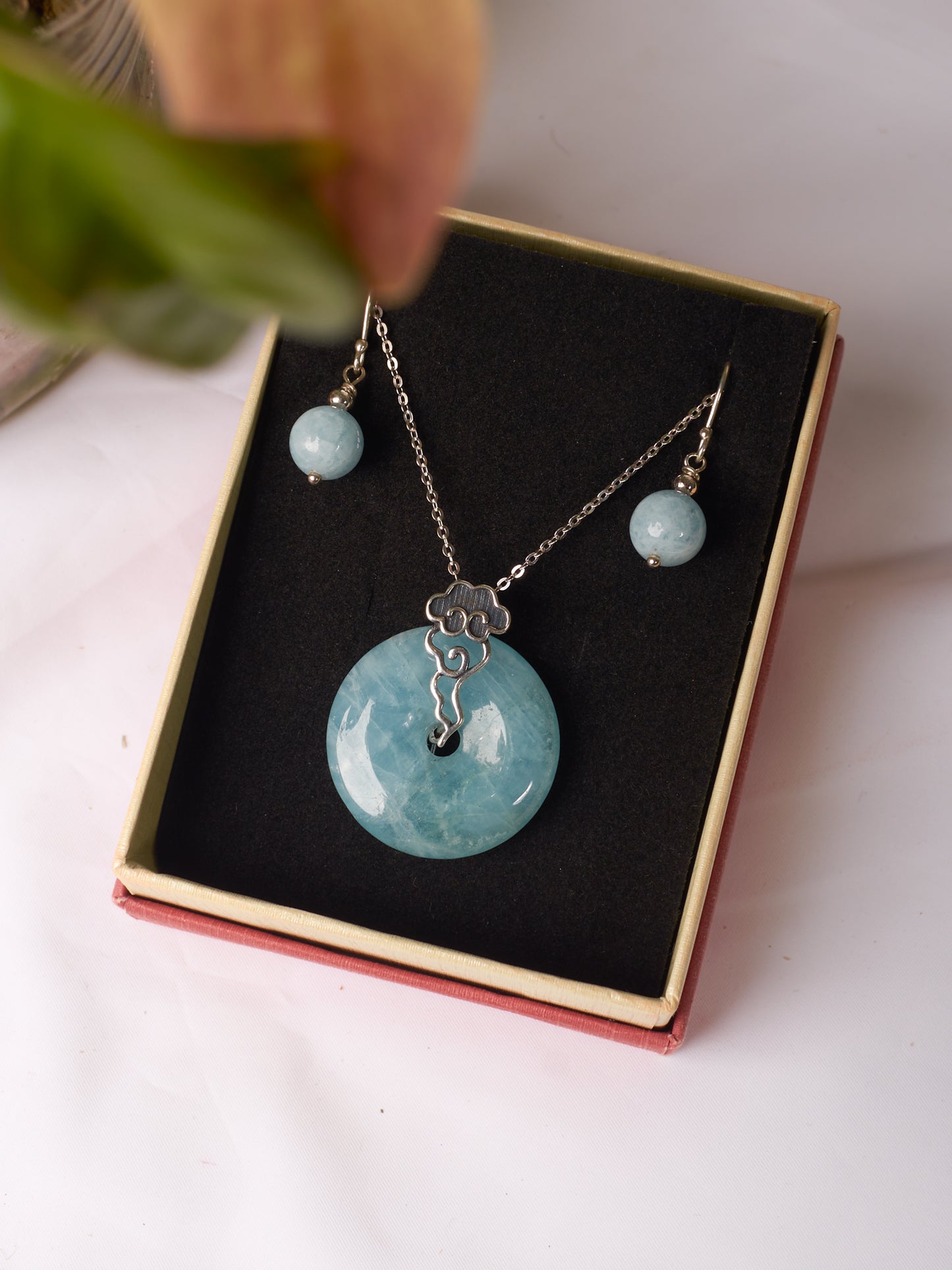 aquamarine&JADE necklace