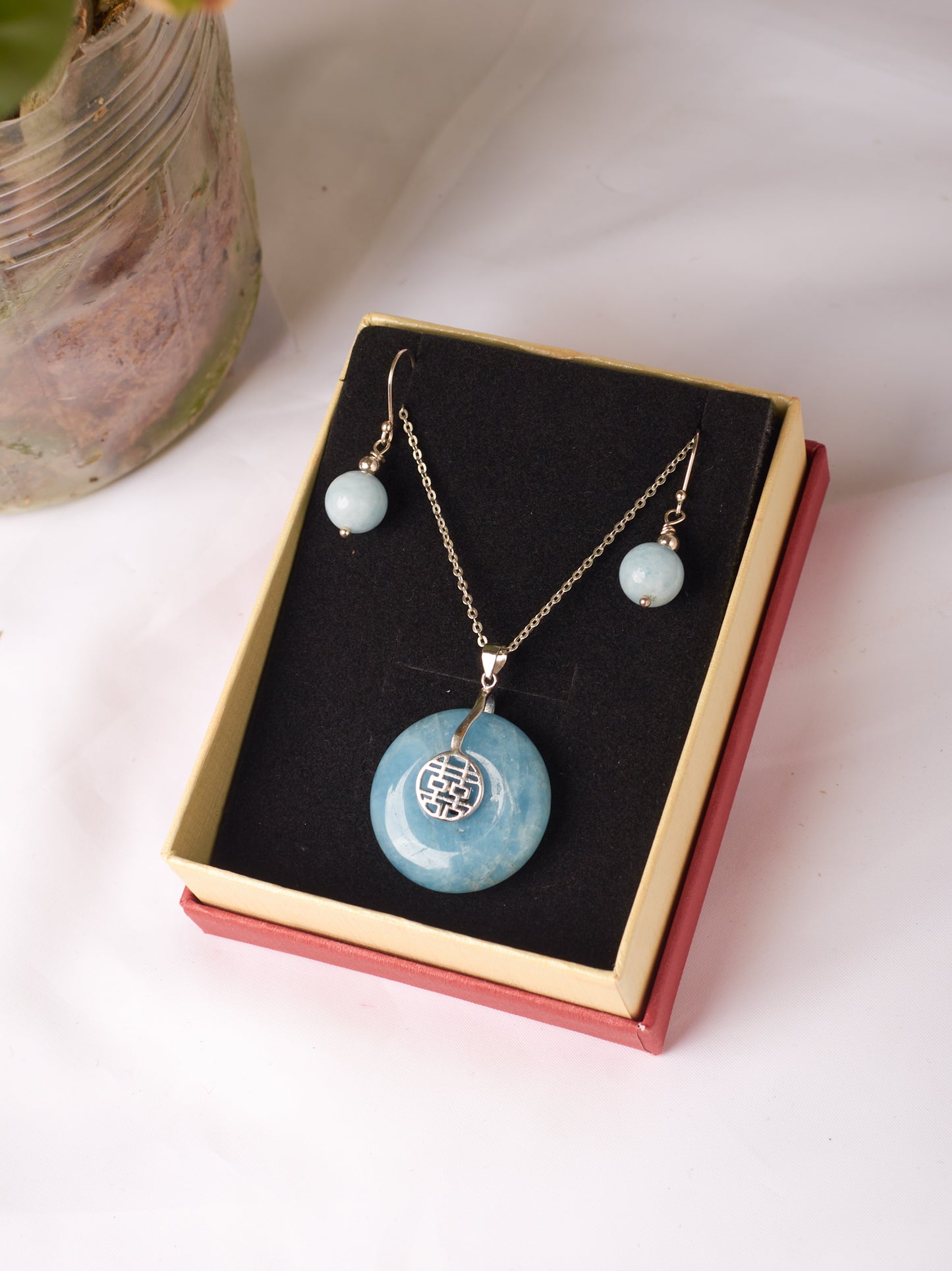 aquamarine&JADE necklace