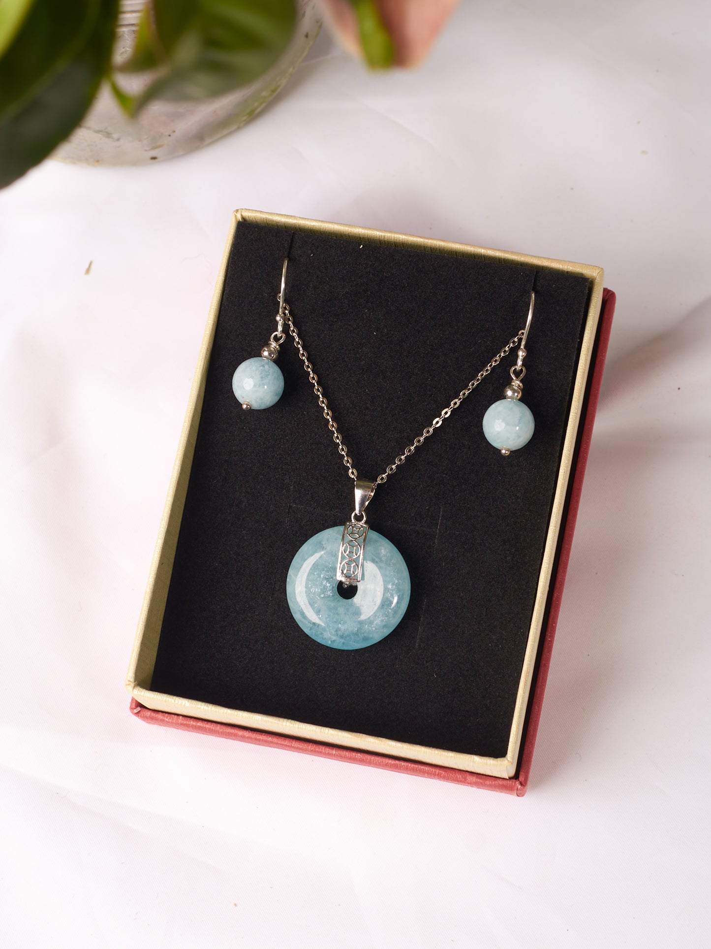 aquamarine&JADE necklace