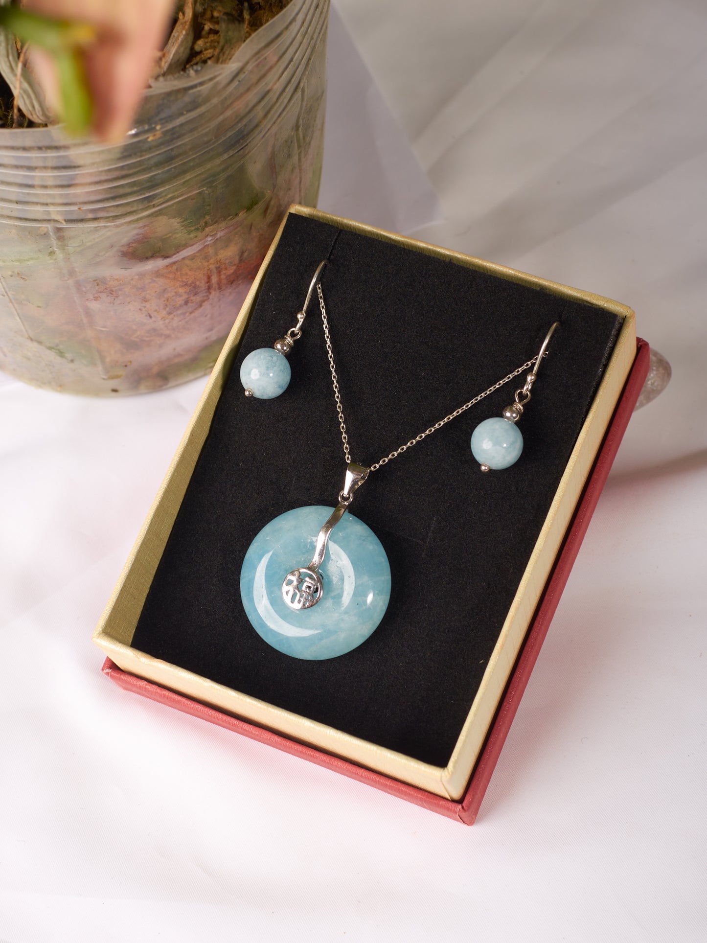 aquamarine&JADE necklace