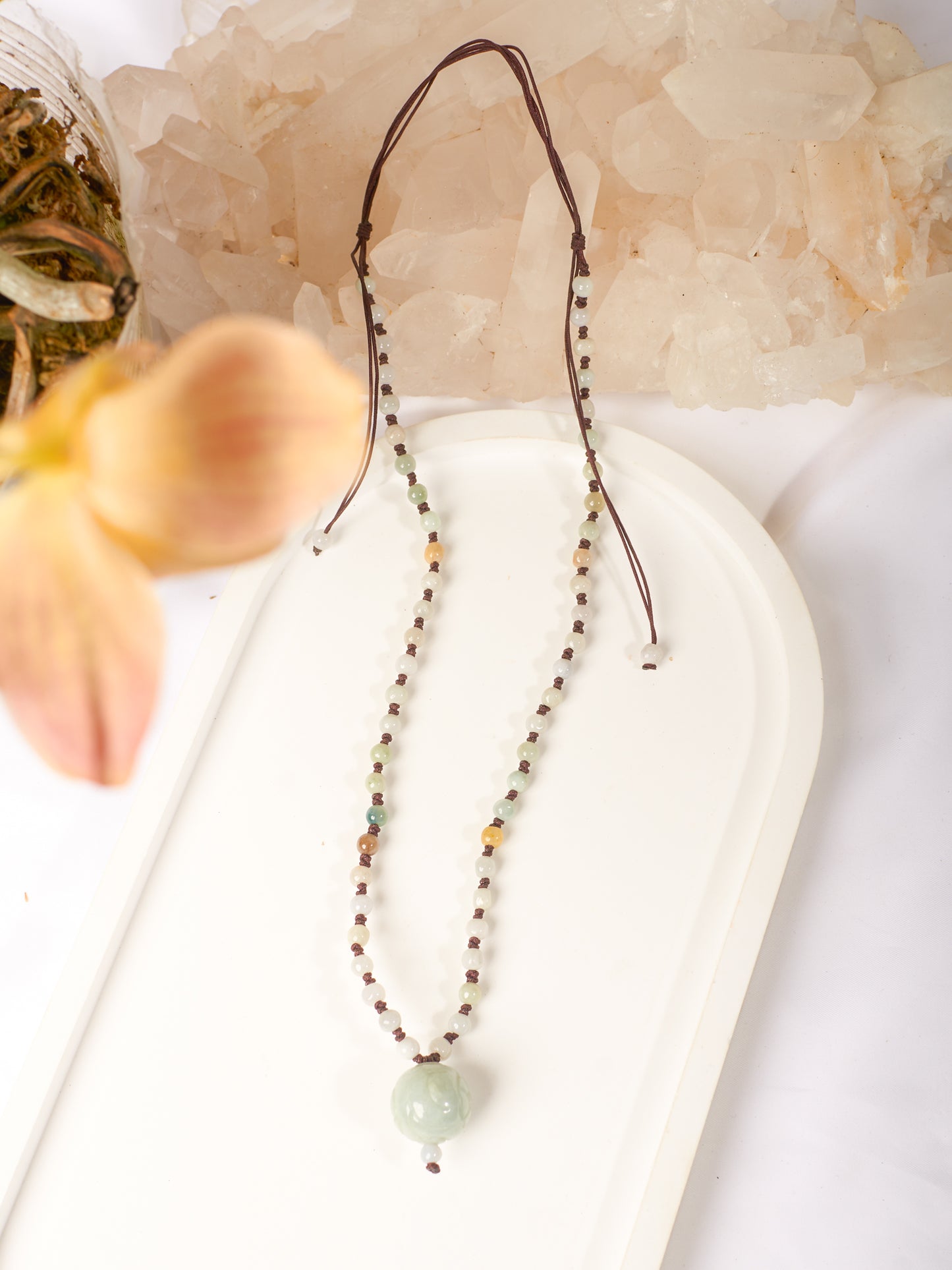 jade lotus necklace
