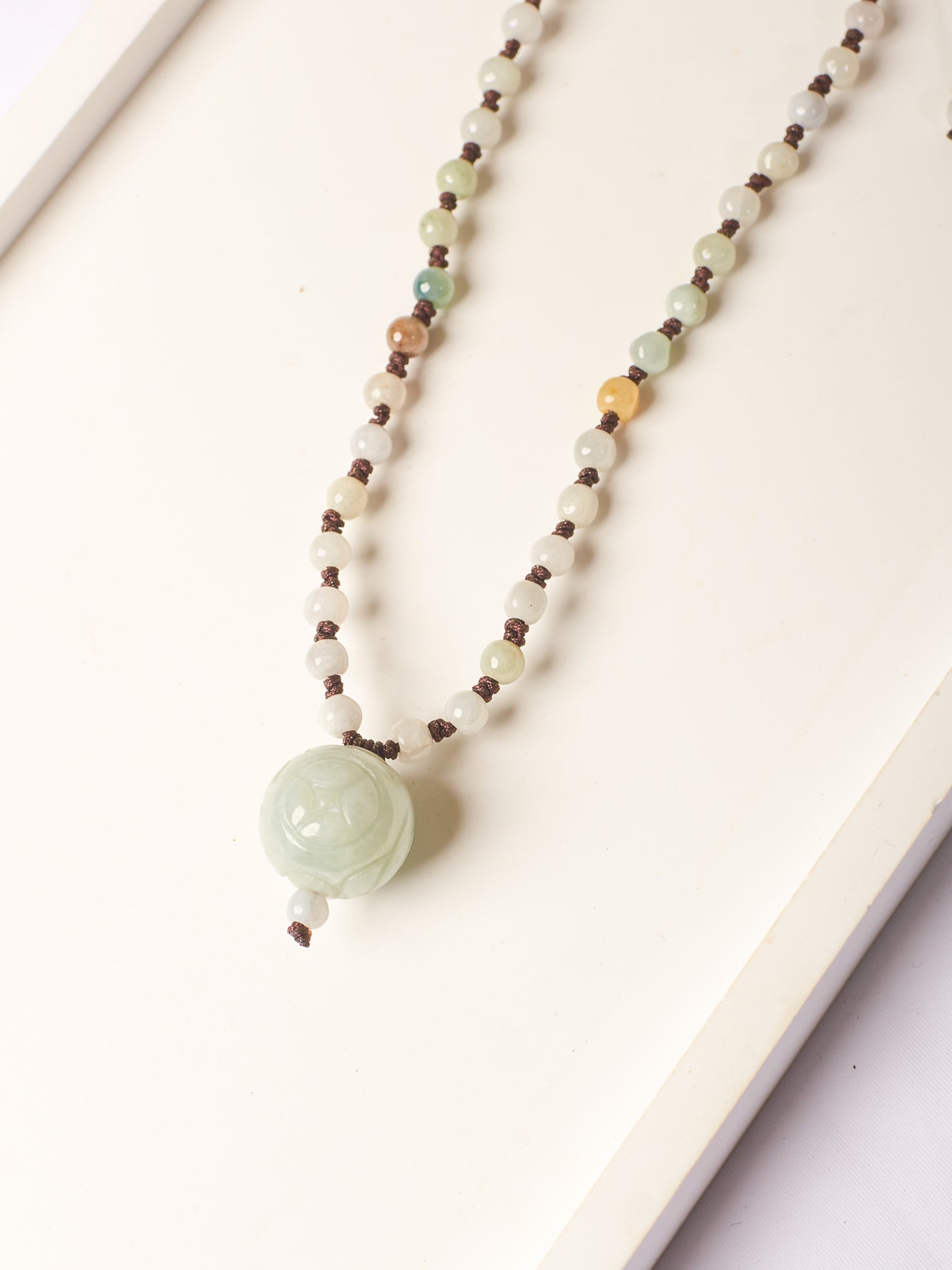 jade lotus necklace