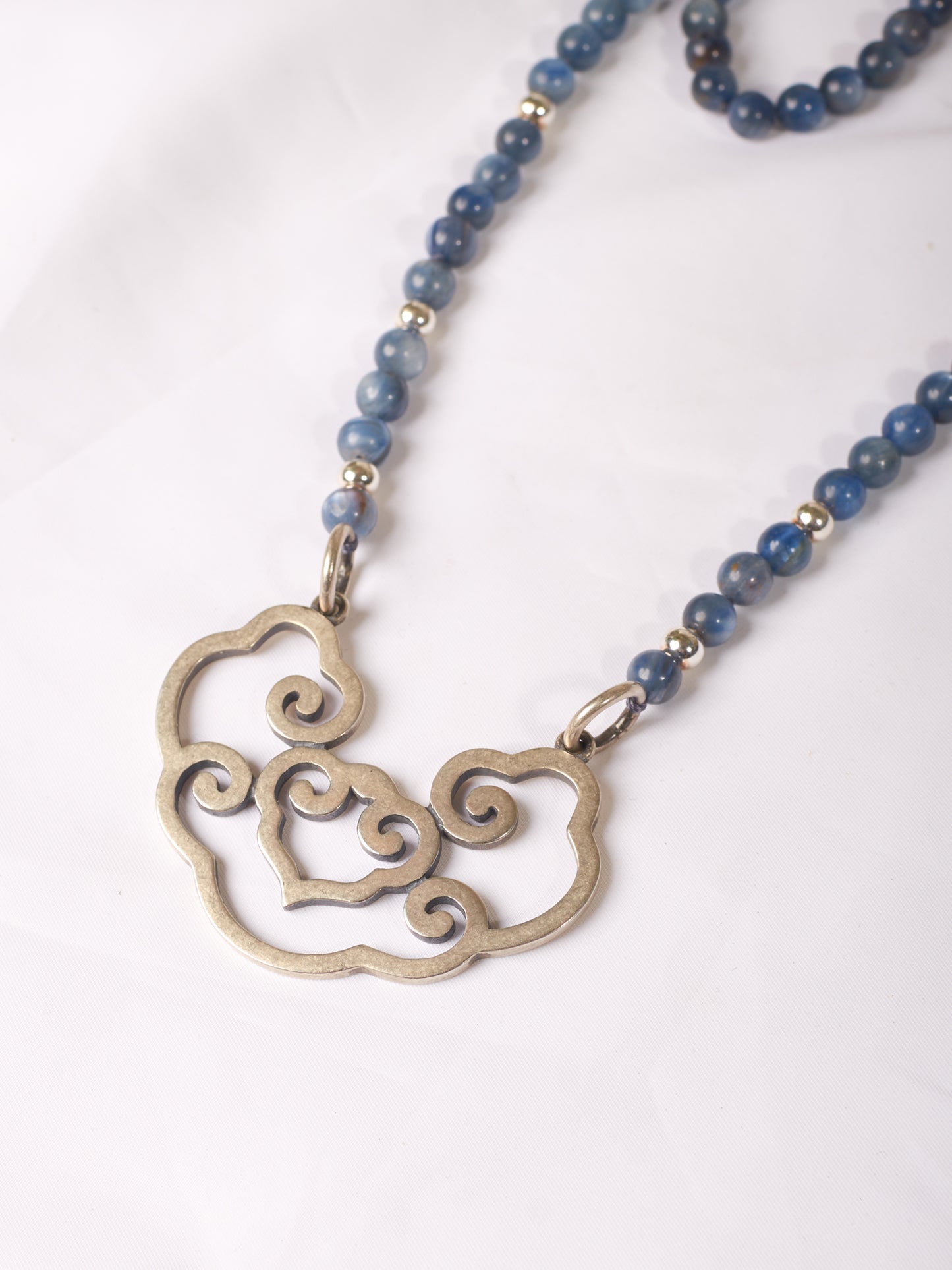 lucky clouds & agate chinese style long necklace 的副本