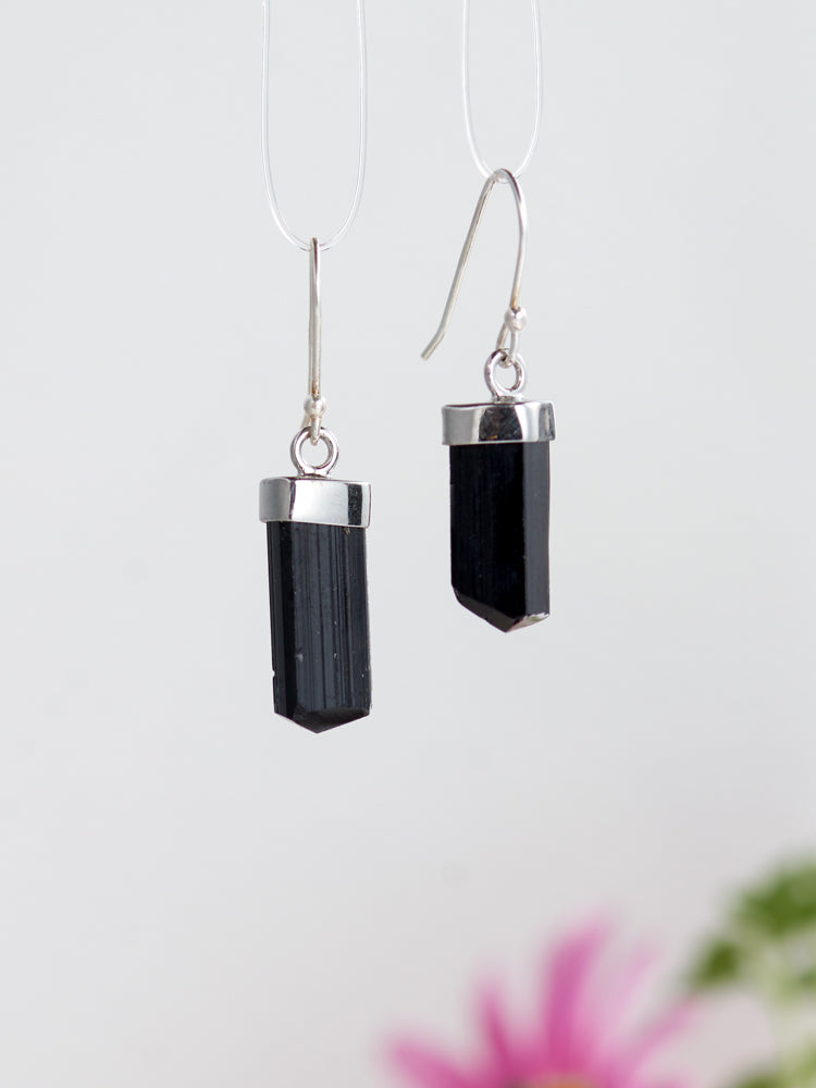 Black tourmaline earrings
