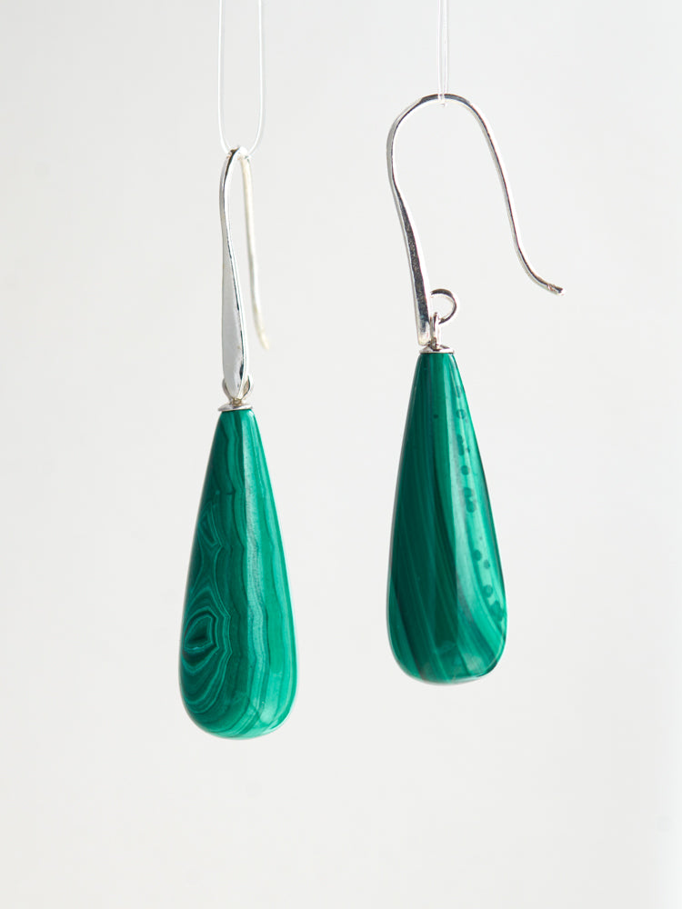 malachite earrings