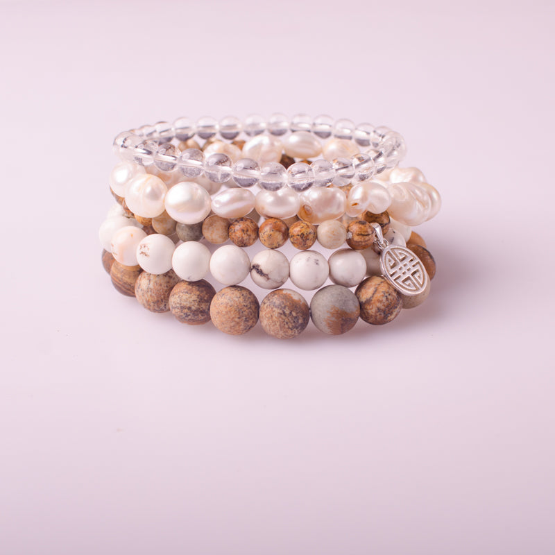 Earth Sets bracelet & Double Happiness S925charms