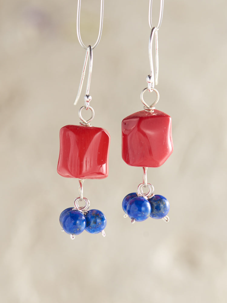 coral  earrings