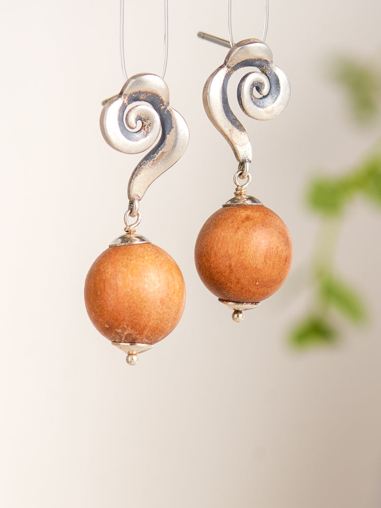 wood  earrings