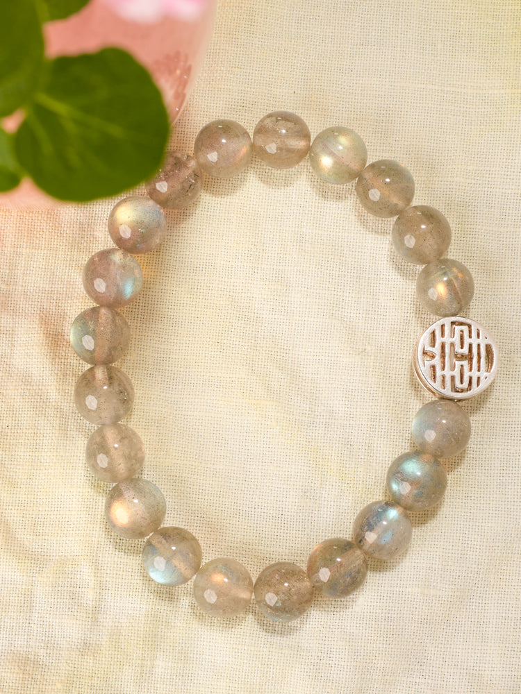 simple bracelet with" longlife " "happiness""fu"