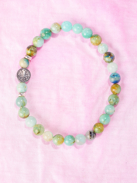 simple bracelet with" longlife " "happiness""fu"