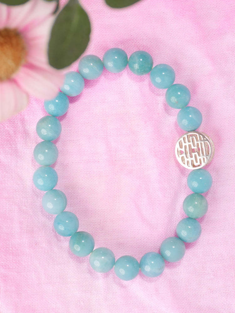 simple bracelet with" longlife " "happiness""fu"