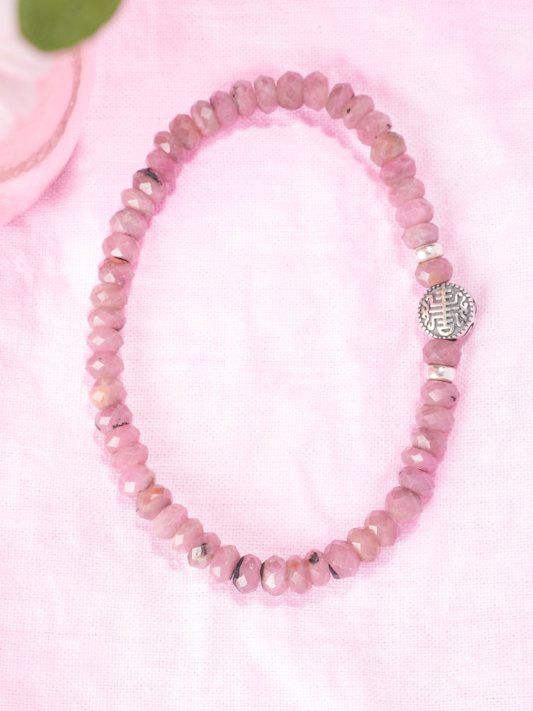 simple bracelet with" longlife " "happiness""fu"