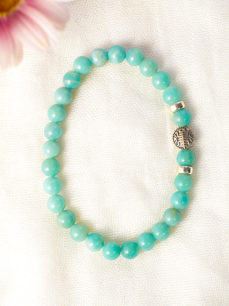 simple bracelet with" longlife " "happiness""fu"