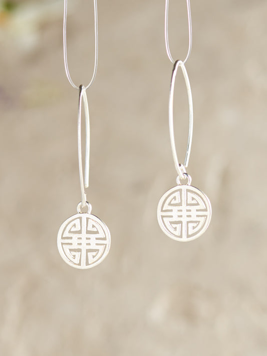 S925 double happiness  earrings