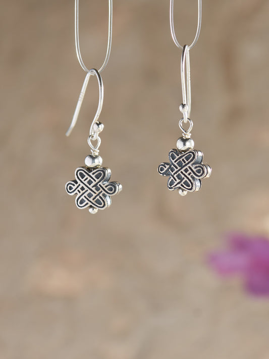 S925 double happiness Knots earrings