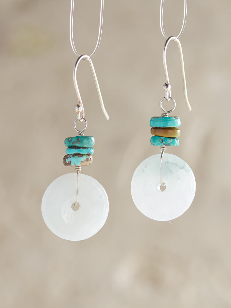 jade& turquoise earrings