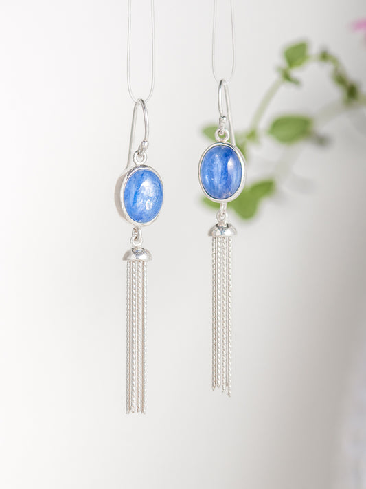 tassels & kyanite earrings
