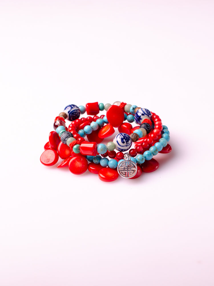 Christmas Sets  bracelet & Double Happiness S925charms